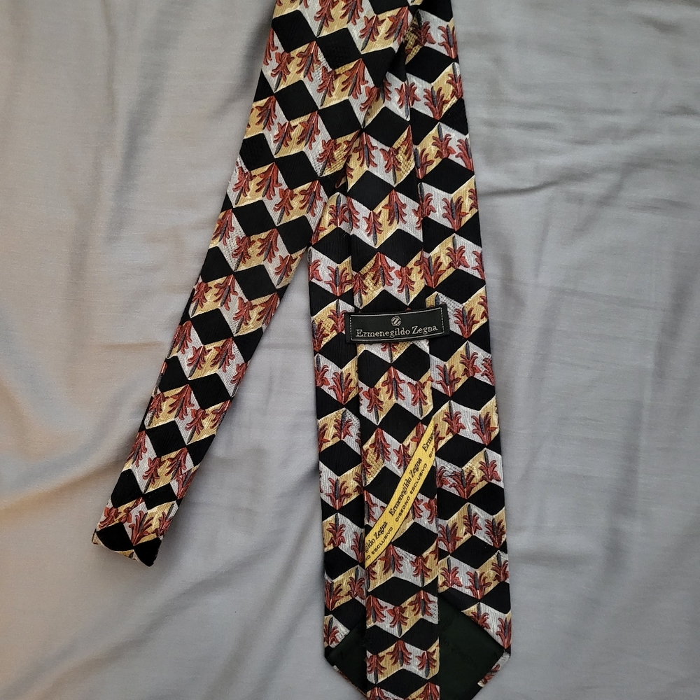 Vintage Ermenegildo Zegna Mens Silk Tie Excellent Condition